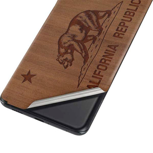 California Wood Flag Galaxy S21 Ultra 5G Skin